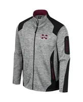 Men's Colosseum Gray Mississippi State Bulldogs Silberman Color Block Full-Zip Jacket