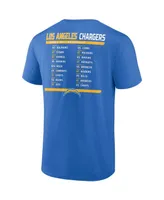 Men's Fanatics Powder Blue, White Los Angeles Chargers Two-Pack 2023 Schedule T-shirt Combo Set