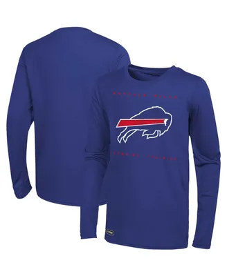 Men's Royal Buffalo Bills Side Drill Long Sleeve T-shirt