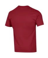 Men's Champion Crimson Oklahoma Sooners Red River Rivalry Slogan T-shirt