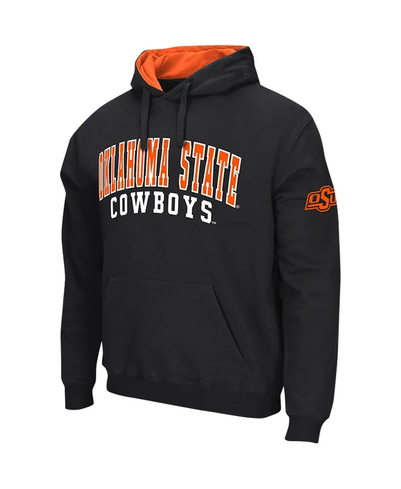 Men's Colosseum Black Oklahoma State Cowboys Double Arch Pullover Hoodie