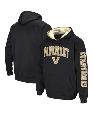 Big Boys Colosseum Black Vanderbilt Commodores 2-Hit Pullover Hoodie