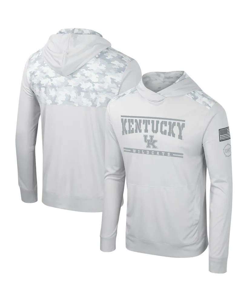 Men's Colosseum Gray Kentucky Wildcats Oht Military-Inspired Appreciation Long Sleeve Hoodie T-shirt