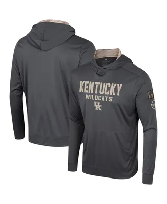 Men's Colosseum Charcoal Kentucky Wildcats Oht Military-Inspired Appreciation Long Sleeve Hoodie T-shirt