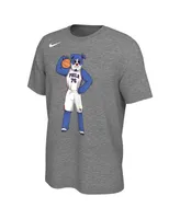 Men's and Women's Nike Heather Charcoal Philadelphia 76ers Team Mascot T-shirt