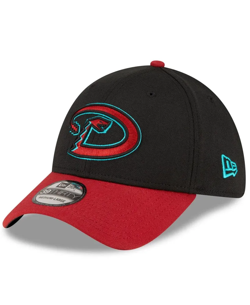 Men's New Era Black, Red Arizona Diamondbacks Road Team Classic 39THIRTY Flex Hat