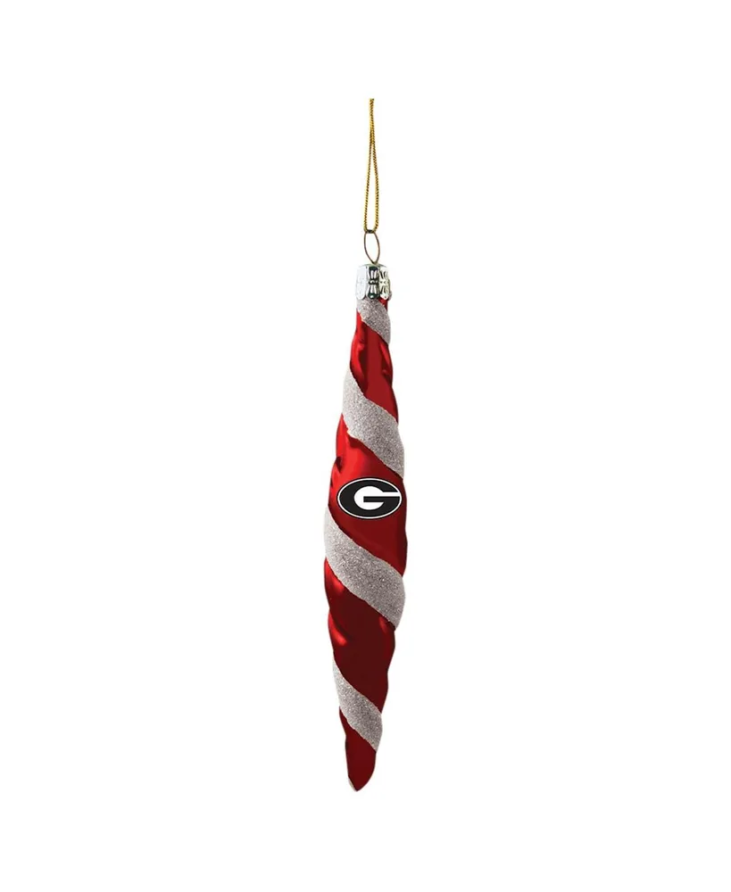 Georgia Bulldogs Two-Pack Swirl Blown Glass Ornament Set