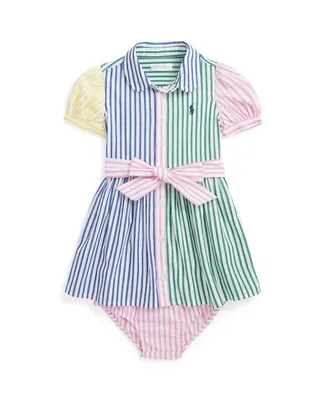 Polo Ralph Lauren Baby Girls Striped Cotton Fun Shirtdress