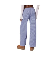 Women's Olivia striped loose fit pants - Blue-and