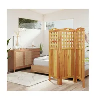 3-Panel Room Divider 47.8"x0.8"x45.3" Solid Wood Acacia