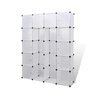 Modular Cabinet with 14 Compartments White 14.6"x57.5"x71.1"