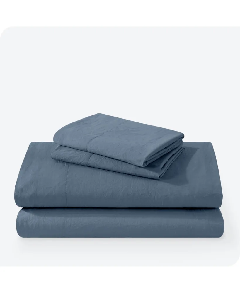 Microfiber Fitted Sheet Bare Home Color: Midnight Blue, Size: Twin