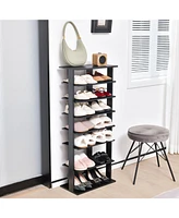 Slickblue 7-Tier Dual Shoe Rack Free Standing Shelves Storage Concise