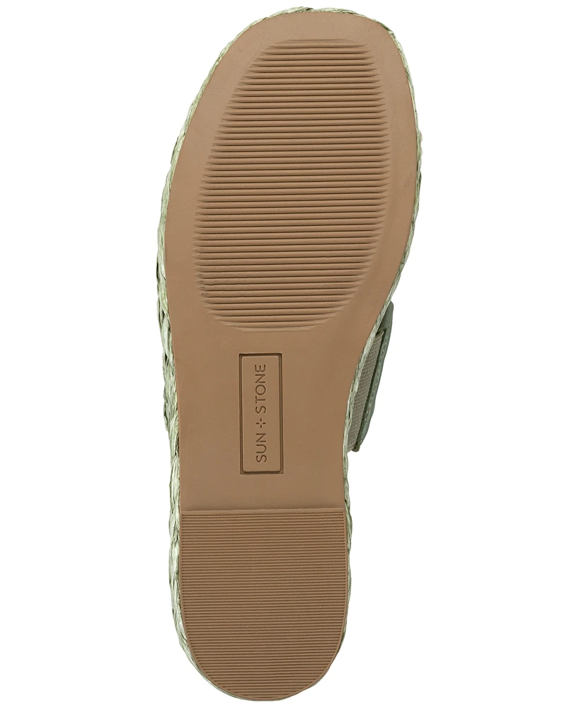 Sun + Stone Women's Olinkaa Woven Slide Espadrille Wedge Sandals, Created for Macy's