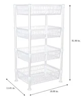 Kitchen Details 4 Tier Slim Shelf