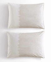 Calvin Klein Ikat Pinstripe Cotton Percale 3 Piece Duvet Cover Set