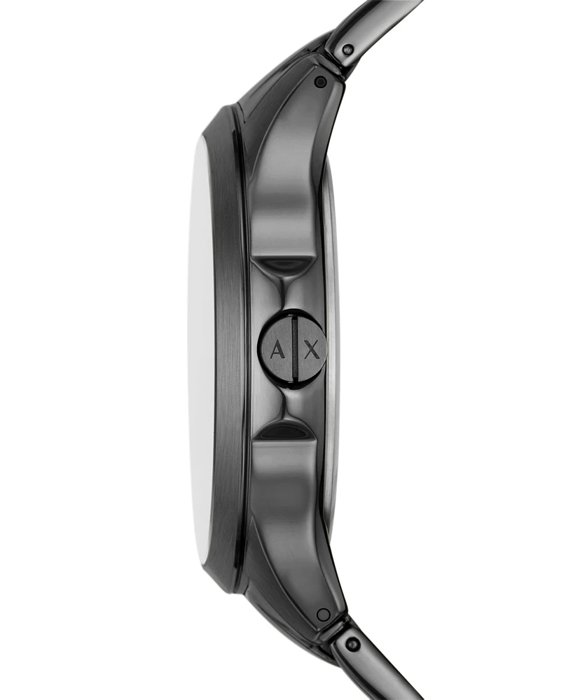 A|X Armani Exchange Men's Hampton Chronograph Gunmetal Stainless Steel Watch 46mm