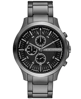 A|X Armani Exchange Men's Hampton Chronograph Gunmetal Stainless Steel Watch 46mm