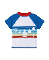 Andy & Evan Little Boys Toddler/Child Striped Raglan Rashguard and Boardshort