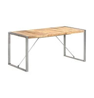 Dining Table 63"x31.5"x29.5" Solid Rough Mango Wood