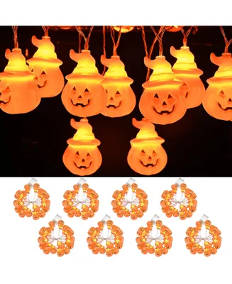 Halloween 160x Led Pumpkin String Lights Lantern Lamp Indoor Outdoor Party Decor
