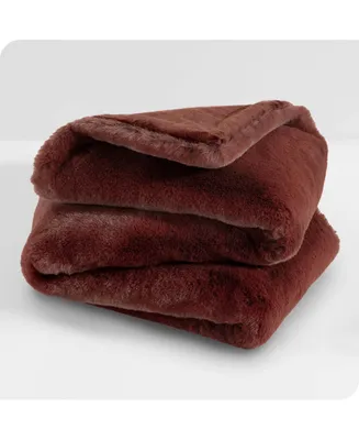 Bare Home Faux Fur Throw Blanket