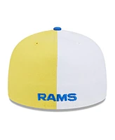 Men's New Era Gold, Royal Los Angeles Rams 2023 Sideline 59FIFTY Fitted Hat