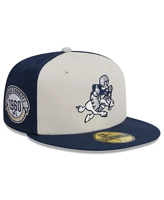 Men's New Era Cream, Navy Dallas Cowboys 2023 Sideline Historic 59FIFTY Fitted Hat