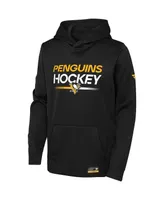 Big Boys Fanatics Black Pittsburgh Penguins Authentic Pro Pullover Hoodie