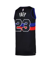 Men's and Women's Jordan Jaden Ivey Black Detroit Pistons Swingman Jersey - Statement Edition