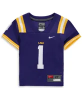 Toddler Boys and Girls Nike #1 Purple Lsu Tigers Team Replica Football Jersey