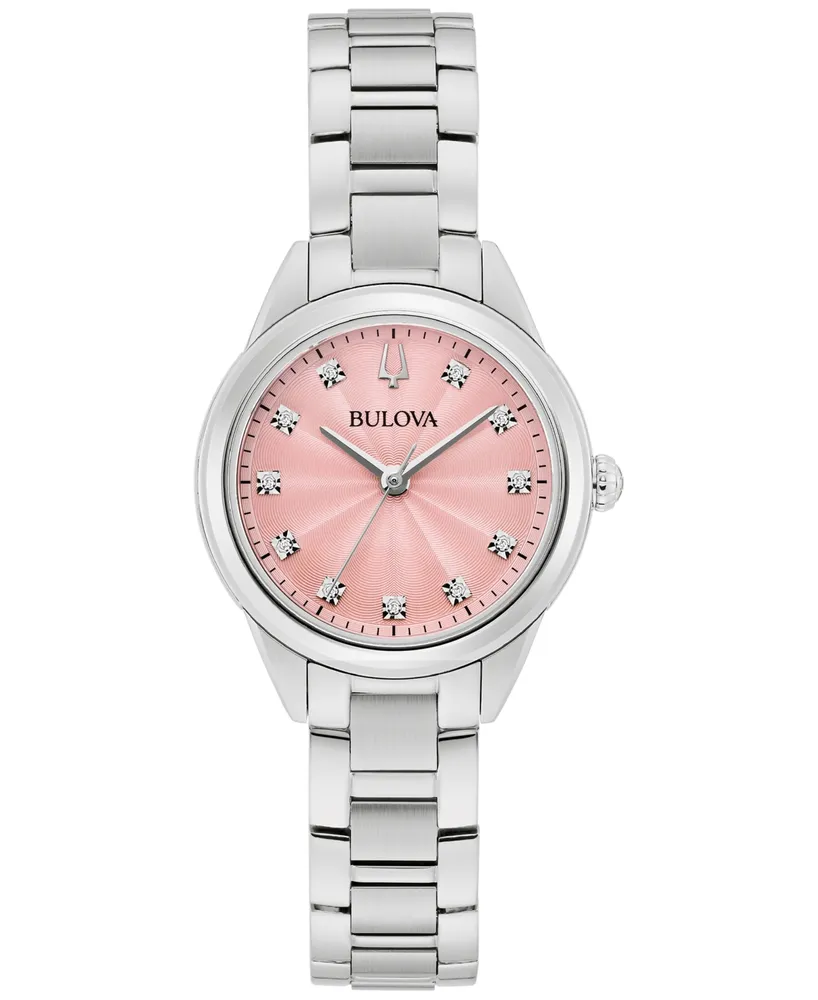 Bulova Women's Sutton Diamond Accent Stainless Steel Bracelet Watch 28mm
