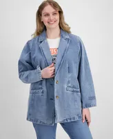 Levi's Plus Size Denim Long-Sleeve Blazer Jacket