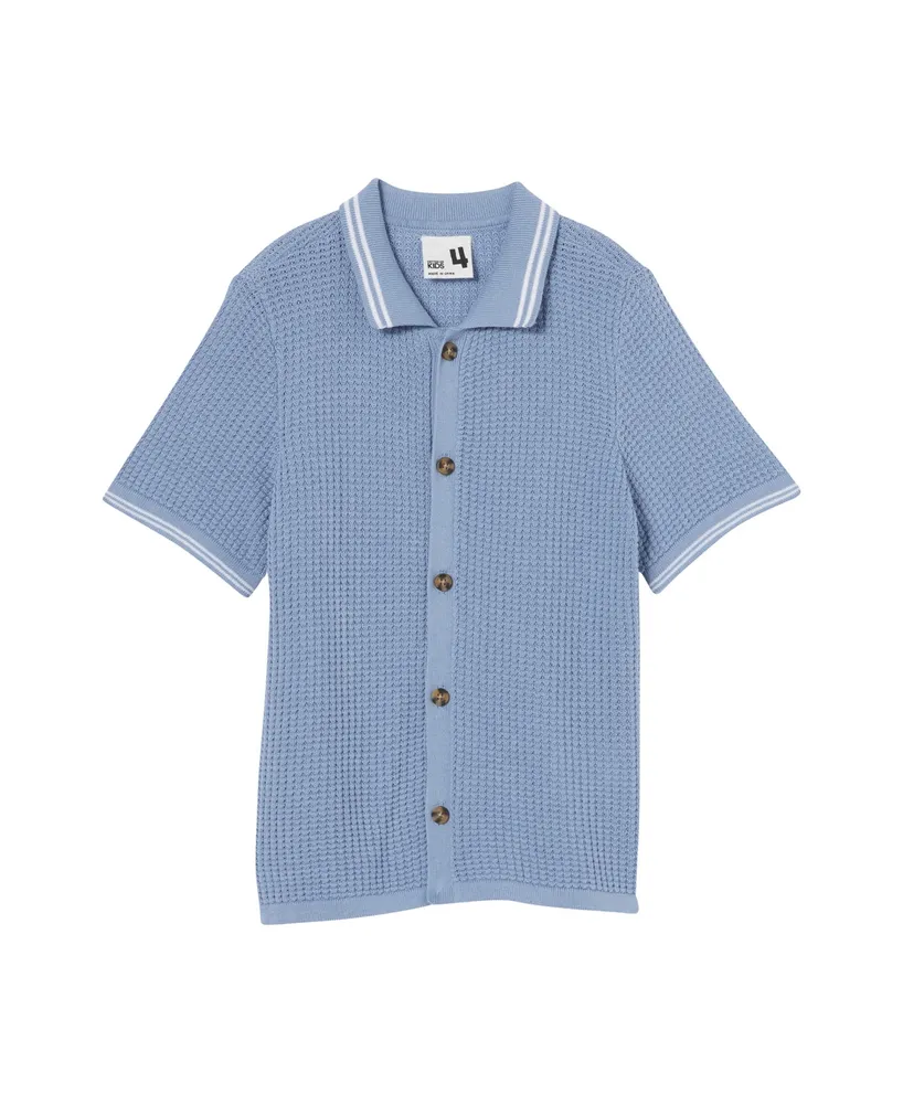 Cotton On Big Boys Knitted Short Sleeve Shirt