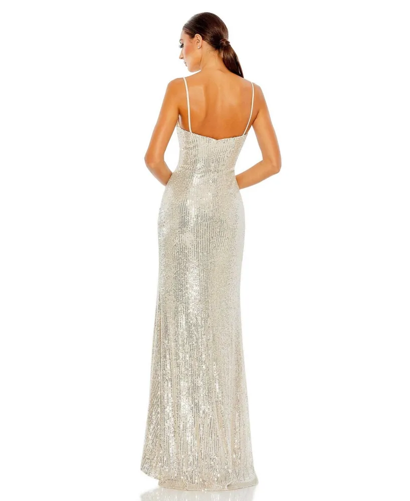 Women's Ieena Sequined Sleeveless Column Gown