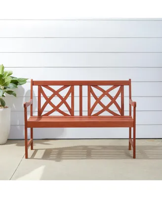 Simplie Fun Malibu Outdoor Patio 4-Foot Wood Garden Bench