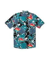 Volcom Men's Leaf Pit Floral Short Sleeve Shirt