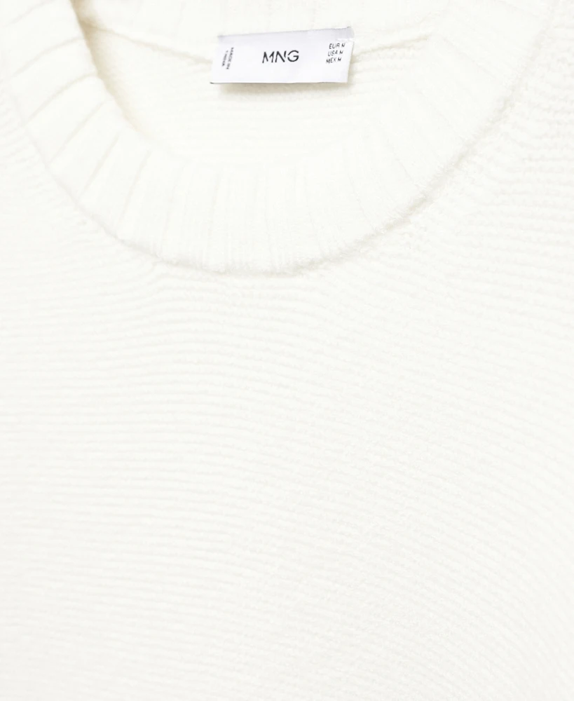 Mango Men's Ribbed Details Knitted Sweater