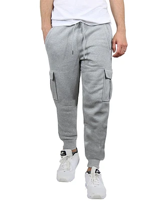 Blue Ice Men's Heavyweight Fleece-Lined Cargo Jogger Sweatpants