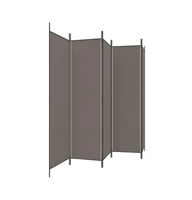 5-Panel Room Divider Anthracite 98.4"x78.7" Fabric