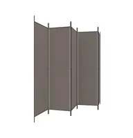 5-Panel Room Divider Anthracite 98.4"x78.7" Fabric