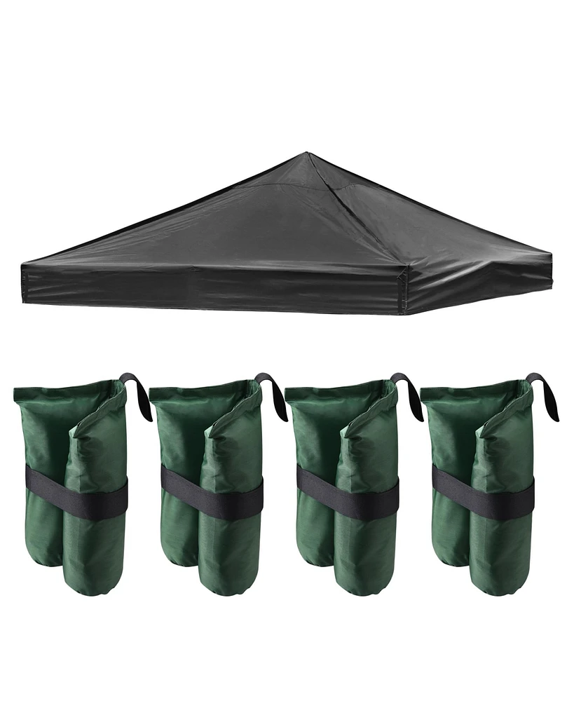 Yescom InstaHibit 9.6x9.6 Ft Pop up Canopy Top with 4 Sand Weight Bags Tent Roof Beach