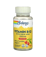 Solaray Vitamin B-12 with Folic Acid Natural Cherry - 90 Lozenges - Assorted Pre