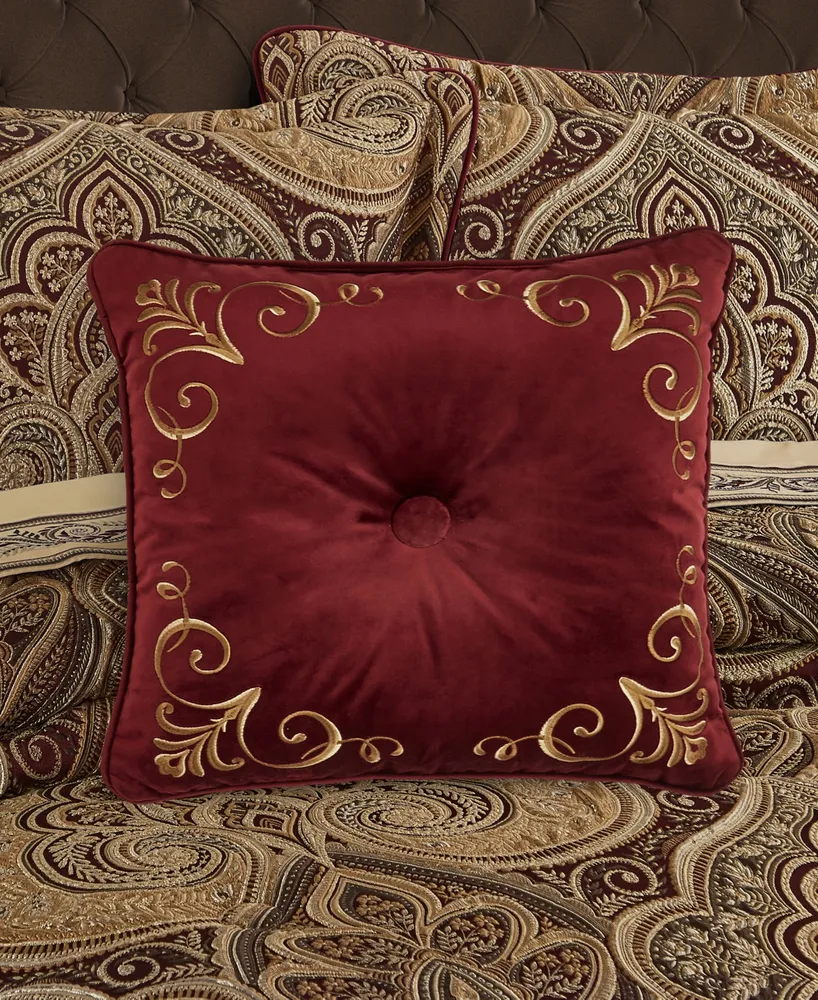 Five Queens Court Bordeaux Decorative Pillow, 18" x 18"