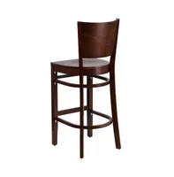 Solid Back Wooden Restaurant Dining Barstool