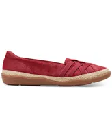 Clarks Women's Elaina Petal Woven-Vamp Jute-Trim Flats