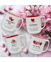 Certified International Valentine's Day Mugs, Set of 4