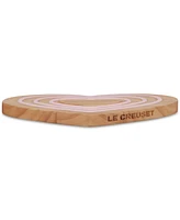 Le Creuset Heart Shaped Magnetic Wood Trivet, 8"