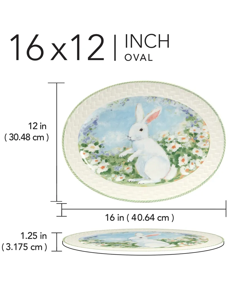 Certified International Easter Morning Oval Platter