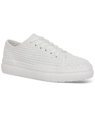 On 34th Women's Lusille Woven Lace-Up Sneakers, Created for Macy's